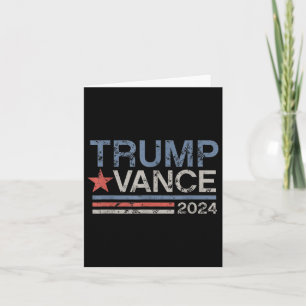 Trump Vance 2024 Retro Stripe Trump Jd Vance Karte