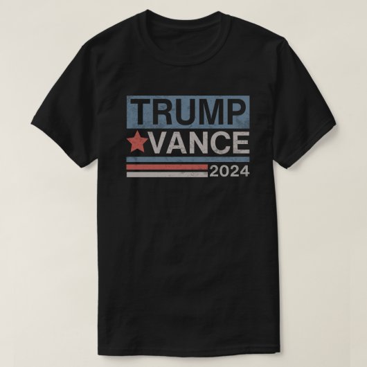 Trump Vance 2024 Retro Stripe Trump T-Shirt (Design vorne)
