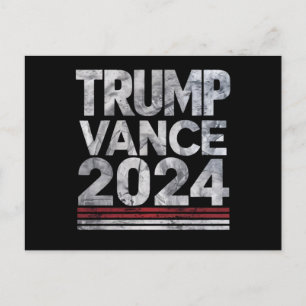 Trump Vance 2024 Retro Vintage US-Wahl Postkarte