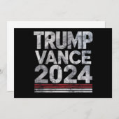 Trump Vance 2024 Retro Vintage US-Wahlen Einladung (Vorne/Hinten)