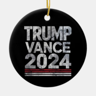 Trump Vance 2024 Retro Vintage US-Wahlen Keramik Ornament