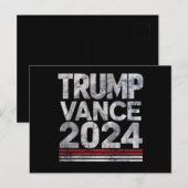 Trump Vance 2024 Retro Vintage US-Wahlen Postkarte (Vorne/Hinten)