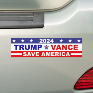 TRUMP VANCE 2024 RETTE AMERIKA AUTOAUFKLEBER