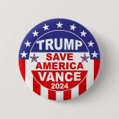 TRUMP VANCE 2024 RETTE AMERIKA BUTTON (Vorderseite)