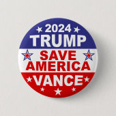 TRUMP VANCE 2024 RETTE AMERIKA BUTTON (Vorderseite)