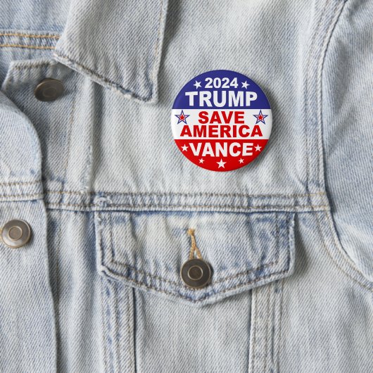 TRUMP VANCE 2024 RETTE AMERIKA BUTTON (Beispiel)