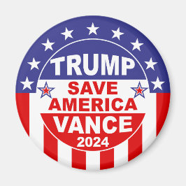 TRUMP VANCE 2024 RETTE AMERIKA MAGNET