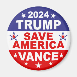 TRUMP VANCE 2024 RETTE AMERIKA MAGNET