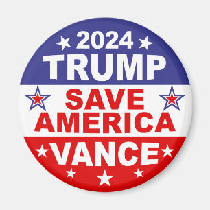 TRUMP VANCE 2024 RETTE AMERIKA MAGNET