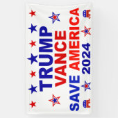 Trump Vance 2024 Rettete Amerika Banner (Vertikal)