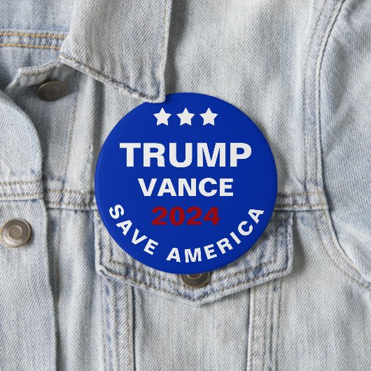 Trump Vance 2024 Rettete Amerika Button (Beispiel)