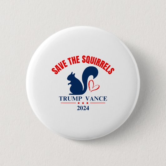 Trump Vance 2024 Rettete die Eichhörnchen Button (Vorderseite)