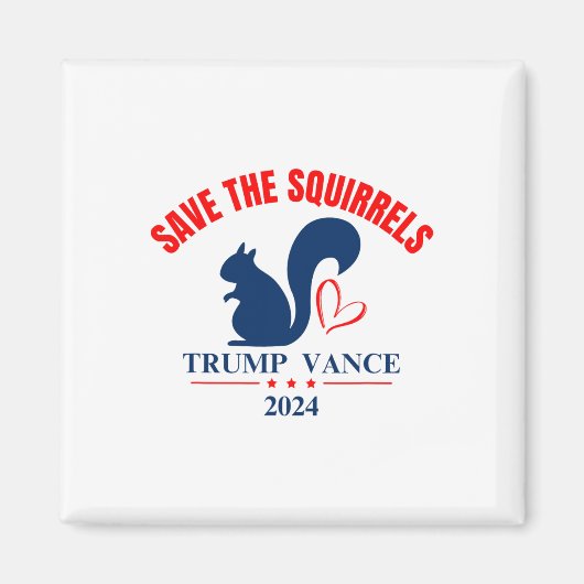 Trump Vance 2024 Rettete die Eichhörnchen Magnet (Vorne)