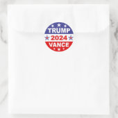 TRUMP VANCE 2024 RUNDER AUFKLEBER (Tasche)