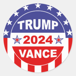 TRUMP VANCE 2024 RUNDER AUFKLEBER