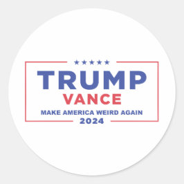 TRUMP VANCE 2024 RUNDER AUFKLEBER