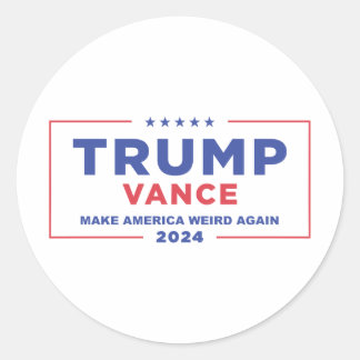 TRUMP VANCE 2024 RUNDER AUFKLEBER