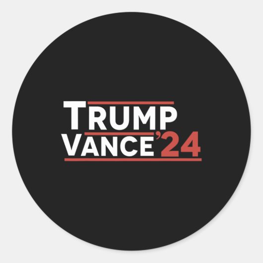 Trump Vance 2024 Runder Aufkleber (Vorderseite)
