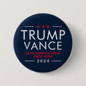 Trump Vance 2024 Sammelkampagne Button (Vorderseite)