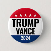 Trump Vance 2024 - Stars für klassische Kampagne Button (Vorderseite)