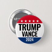 Trump Vance 2024 - Stars für klassische Kampagne Button (Vorne & Hinten)