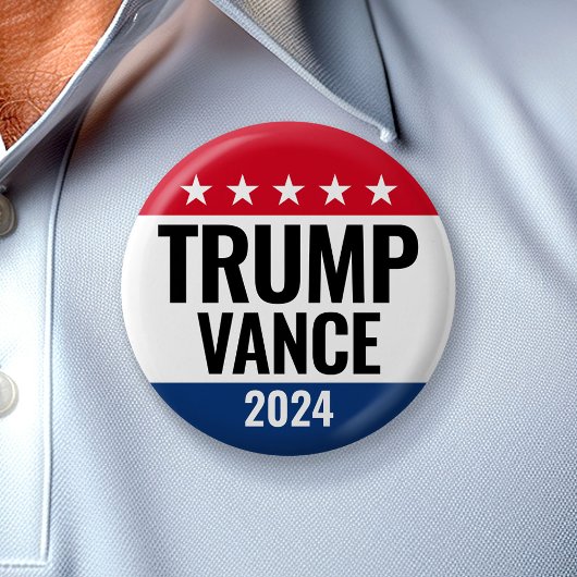 Trump Vance 2024 - Stars für klassische Kampagne Button