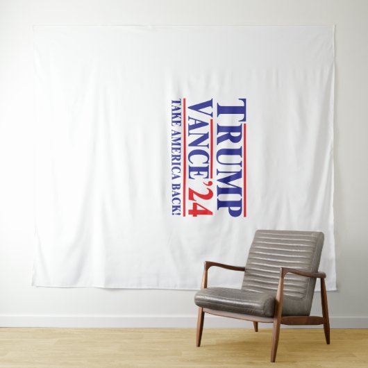 Trump Vance 2024 "Take America Back" Tapestry Wandteppich (Beispiel (Horizontal))