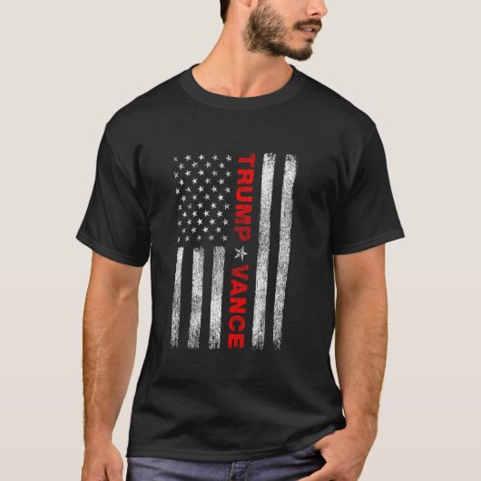 Trump Vance 2024 Trump unterstützt den Präsidenten T-Shirt (Vorderseite)
