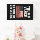 Trump Vance 2024 Trump Vance Kennedy Checkmate Banner (Insitu)
