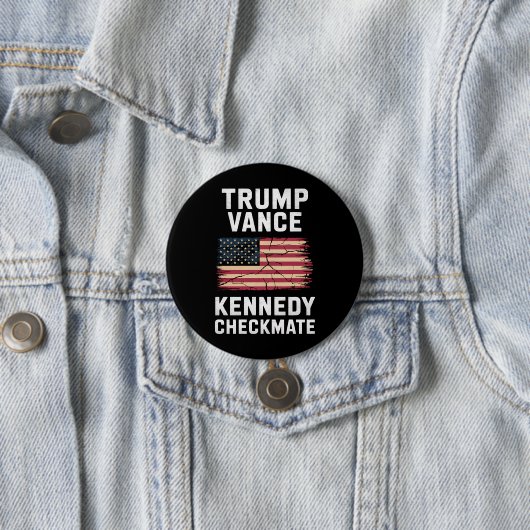Trump Vance 2024 Trump Vance Kennedy Checkmate Button (Beispiel)