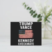 Trump Vance 2024 Trump Vance Kennedy Checkmate Postkarte (Stehend Vorderseite)