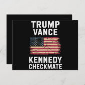 Trump Vance 2024 Trump Vance Kennedy Checkmate Postkarte (Vorne/Hinten)