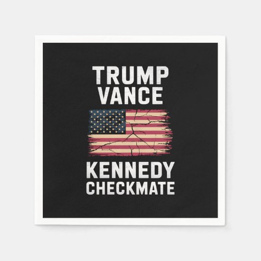 Trump Vance 2024 Trump Vance Kennedy Checkmate Serviette (Vorderseite)