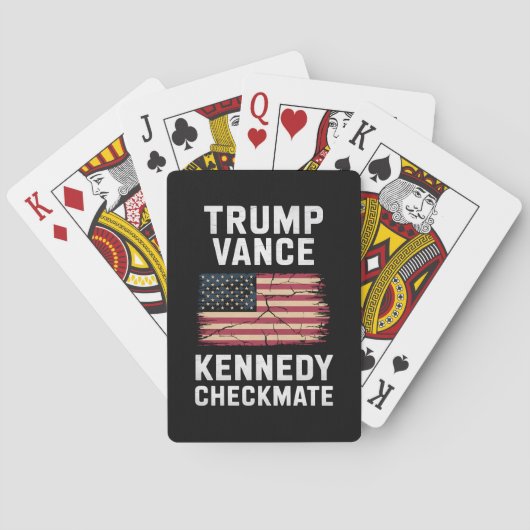 Trump Vance 2024 Trump Vance Kennedy Checkmate Spielkarten (Rückseite)