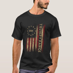Trump Vance 2024 US-Flag Vintag Trump ist zurück T-Shirt