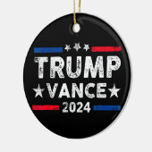 Trump Vance 2024 US-Flag-Wahl Präsident 2024 Keramik Ornament (Links)