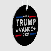 Trump Vance 2024 US-Flag-Wahl Präsident 2024 Ornament (Vorderseite)