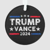 Trump Vance 2024 US-Flag-Wahl Präsident 2024 Ornament (Rückseite)
