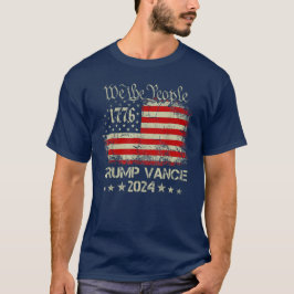 Trump Vance 2024 US-Flagge Republikaner 2024 Präsi T-Shirt