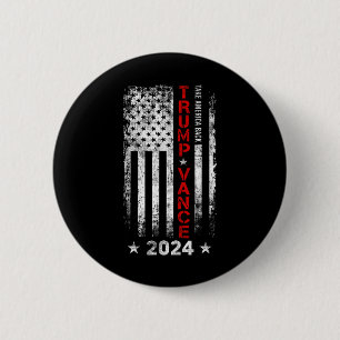 Trump Vance 2024 US-Flagge Vintag - Amerika Bac ne Button