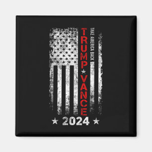 Trump Vance 2024 US-Flagge Vintag - Amerika Bac ne Magnet