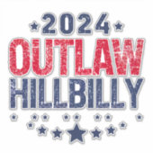 Trump Vance 2024 verbietet eine Hillbilly-US-Flagg Aufkleber (Vorderseite)