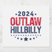 Trump Vance 2024 verbietet eine Hillbilly-US-Flagg Bierflaschenetikett (Einzelnes Label)