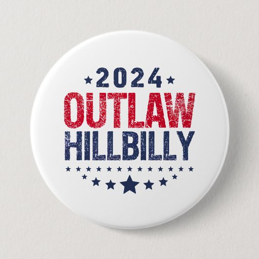 Trump Vance 2024 verbietet eine Hillbilly-US-Flagg Button (Vorderseite)
