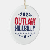 Trump Vance 2024 verbietet eine Hillbilly-US-Flagg Keramik Ornament (Rechts)