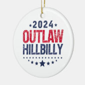 Trump Vance 2024 verbietet eine Hillbilly-US-Flagg Keramik Ornament (Links)
