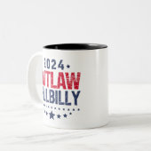 Trump Vance 2024 verbietet eine Hillbilly-US-Flagg Zweifarbige Tasse (Vorderseite Links)