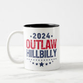 Trump Vance 2024 verbietet eine Hillbilly-US-Flagg Zweifarbige Tasse (Links)