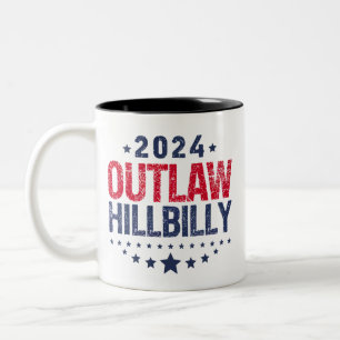 Trump Vance 2024 verbietet eine Hillbilly-US-Flagg Zweifarbige Tasse