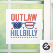 Trump Vance 2024 verbietet hillbilly-Wahl Fensteraufkleber (Zuhause)